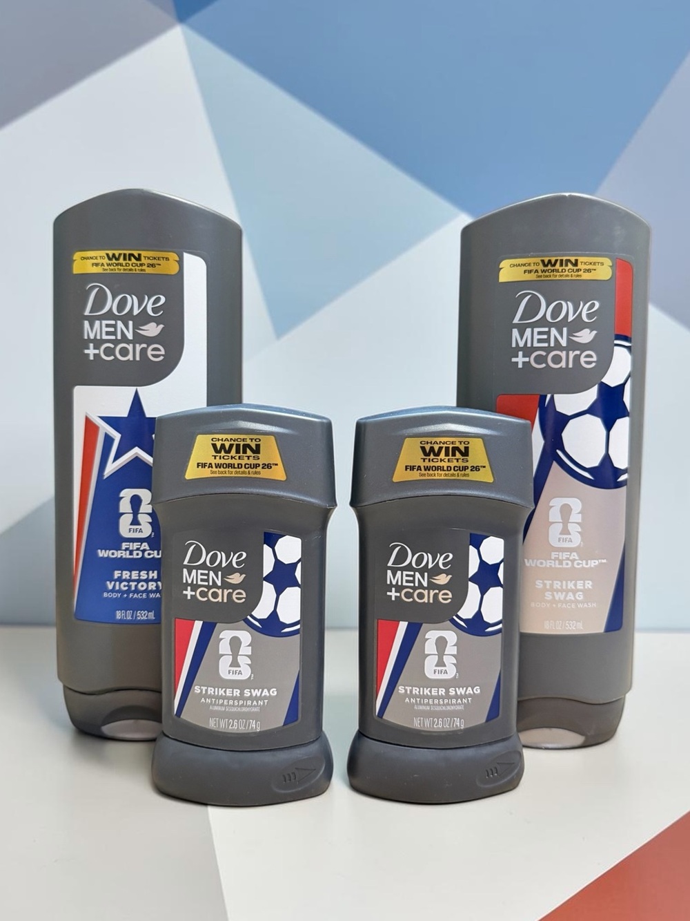 Dove Men + Care FIFA World Cup Striker Swag Deodorant & Body Wash Fresh Victory